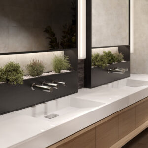 Modern bathroom faucet with ergonomic design and easy maintenance features