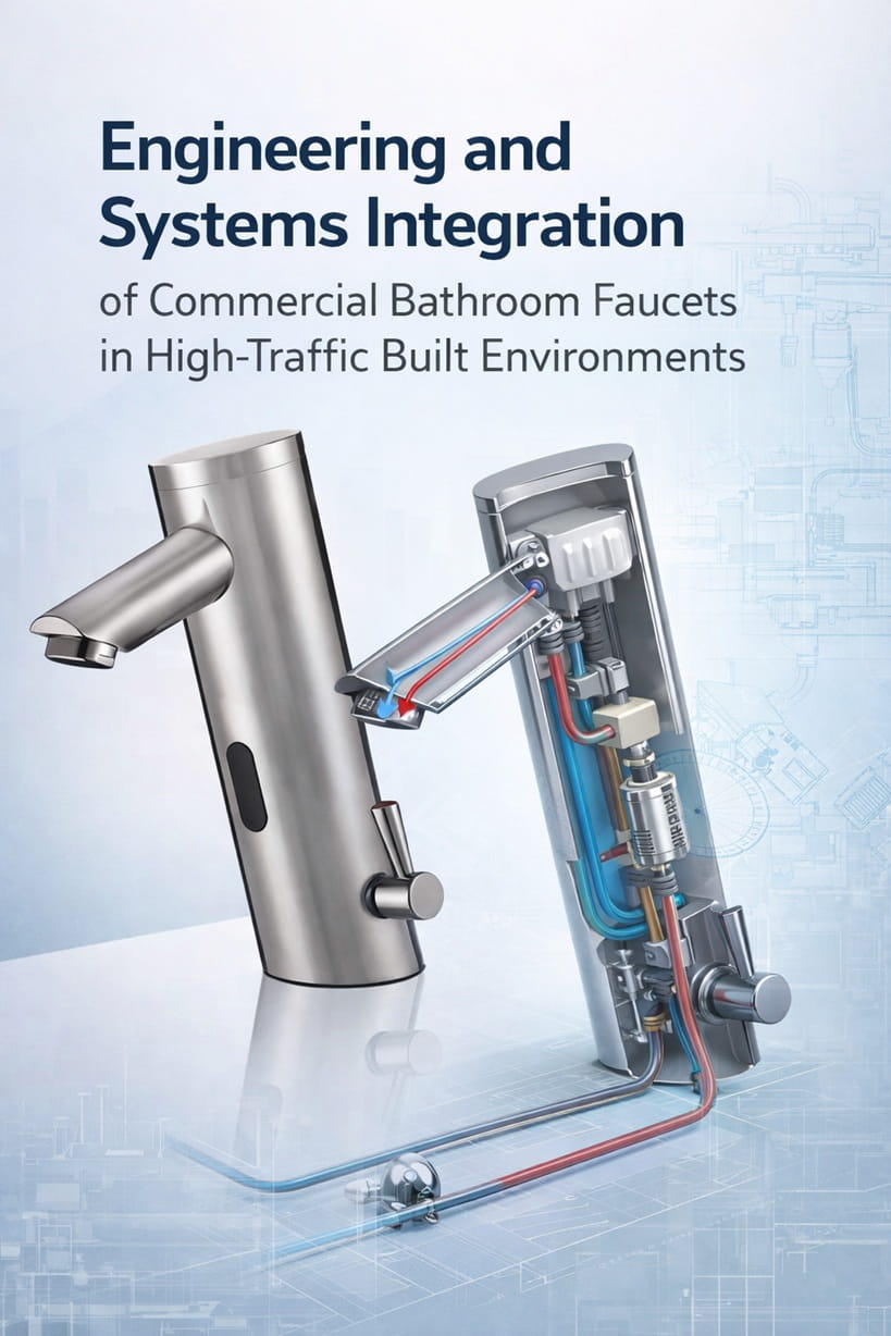 Premium matte black faucet designed for hotels, offices, and commercial spaces