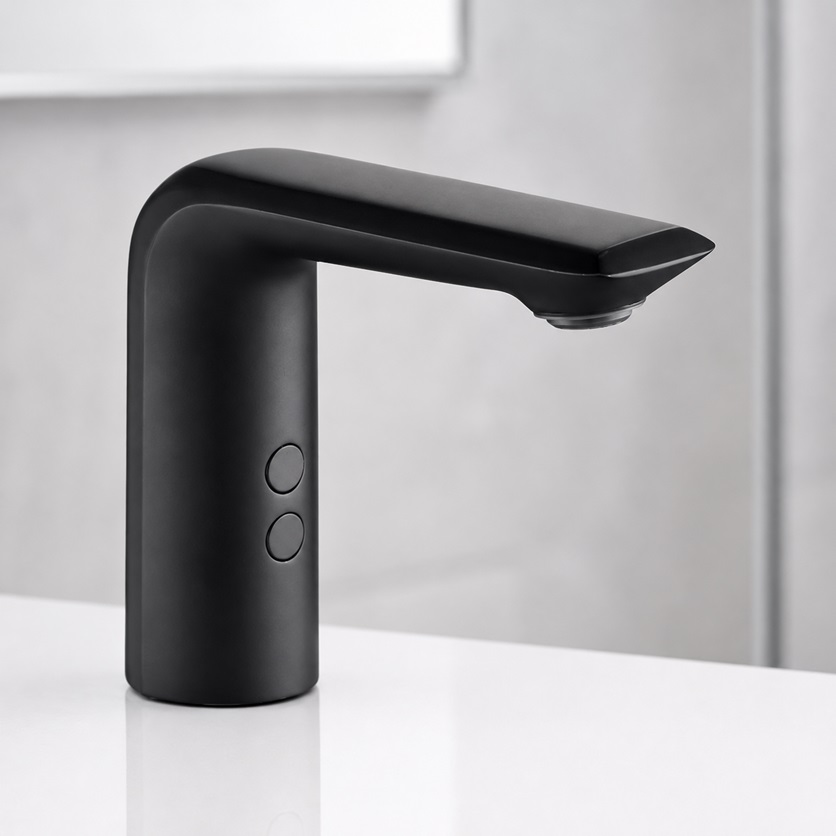 BathSelect Commercial Touchless Automatic Matte Black Sensor Faucet