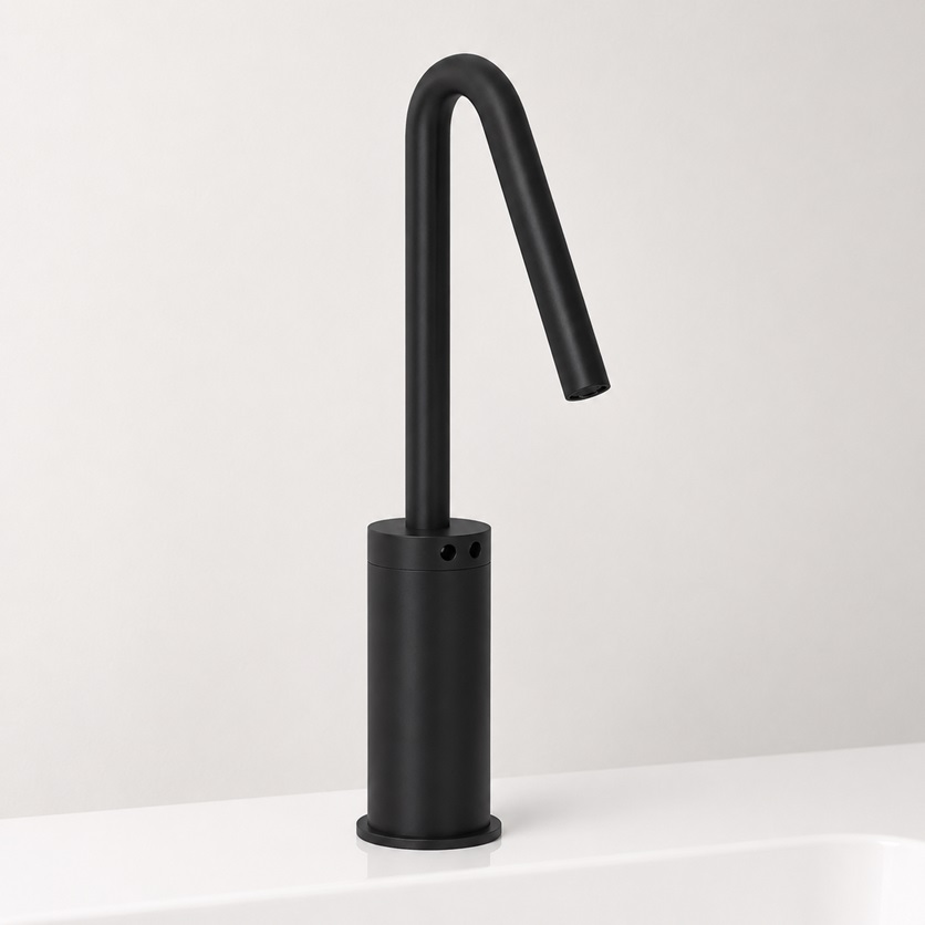 BathSelect Matte Black Hands Free Commercial Sensor Faucet