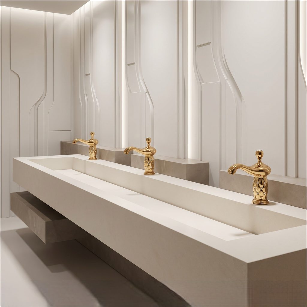 Commercial sensor faucet for coordinated plumbing and electrical installation